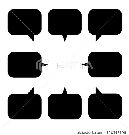 一組圓角矩形對話框，給人一種友善親切的感覺。 138548196