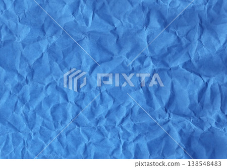 藍色牛皮紙的皺紋 藍色牛皮紙的皺紋 138548483