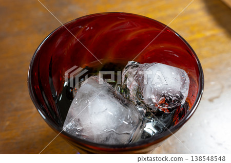 A very delicious awamori served on the rocks in a Ryukyu glass. A very delicious awamori served on the rocks in a Ryukyu glass. 138548548