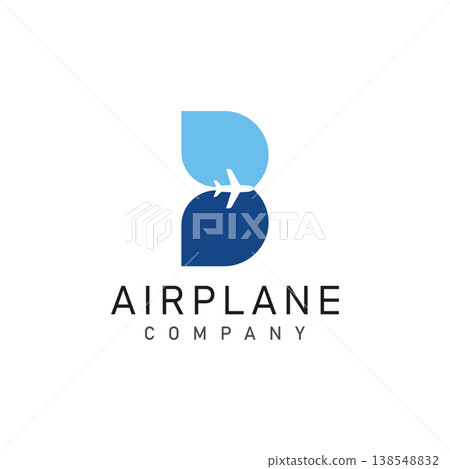 airplane with letter logo and symbol .travel logo vector illustration airplane with letter logo and symbol .travel logo vector illustration 138548832