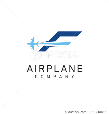 airplane with letter logo and symbol .travel logo vector illustration airplane with letter logo and symbol .travel logo vector illustration 138548833