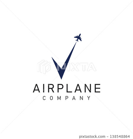 airplane with letter logo and symbol .travel logo vector illustration airplane with letter logo and symbol .travel logo vector illustration 138548864