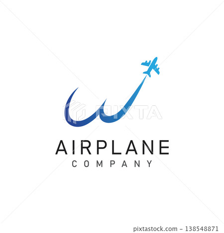 airplane with letter logo and symbol .travel logo vector illustration airplane with letter logo and symbol .travel logo vector illustration 138548871