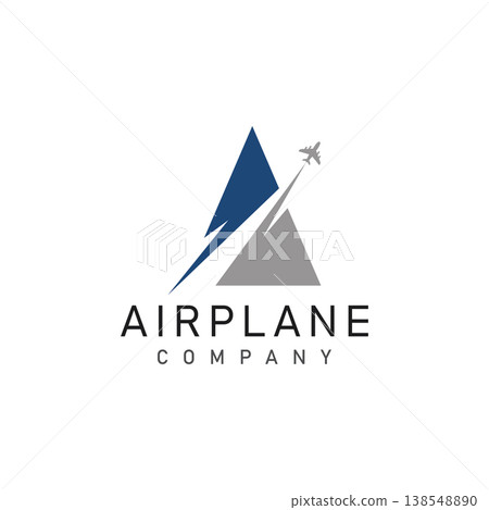 airplane with letter logo and symbol .travel logo vector illustration 138548890