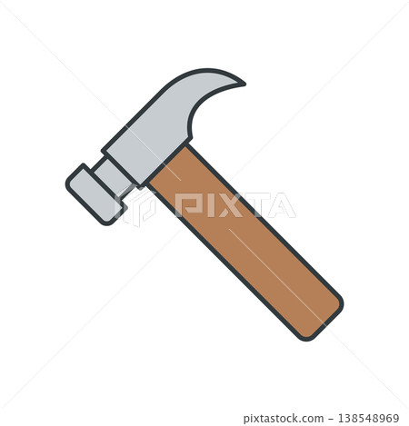Hammer icon vector design templates simple and modern concept 138548969