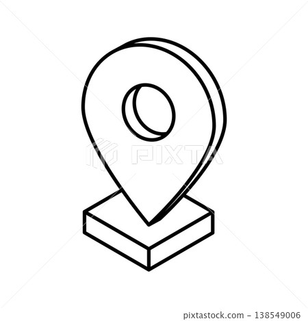 Isometric Locator icon vector design templates simple and modern Isometric Locator icon vector design templates simple and modern 138549006