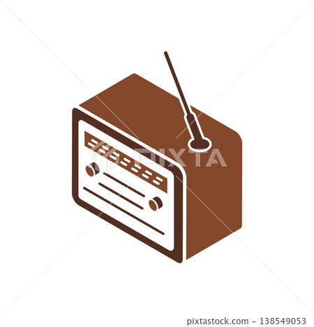 Isometric Radio icon vector design element templates simple and modern Isometric Radio icon vector design element templates simple and modern 138549053
