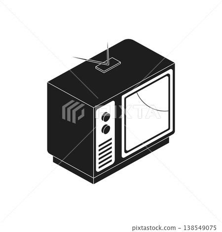 Isometric Television icon vector design element templates simple 138549075