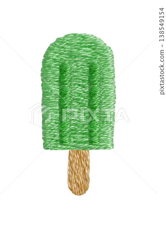 [Ice Melon Flavor] Hand Embroidery Illustration Material 138549154