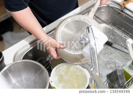 A man to wash dishes A man to wash dishes 138549399