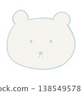 Fluffy Marshmallow Bear: A gentle and soothing hand-drawn illustration 138549578