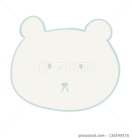 Fluffy Marshmallow Bear: A gentle and soothing hand-drawn illustration Fluffy Marshmallow Bear: A gentle and soothing hand-drawn illustration 138549578