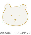 Fluffy Marshmallow Bear: A gentle and soothing hand-drawn illustration 138549579