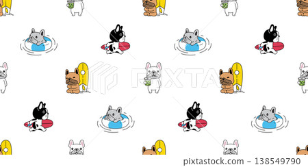 french bulldog seamless pattern dog surf inflatable swimming ring pool beach boba milk tea ocean puppy vector pet cartoon gift wrapping paper repeat wallpaper tile background doodle illustration isola french bulldog seamless pattern dog surf inflatable swimming ring pool beach boba milk tea ocean puppy vector pet cartoon gift wrapping paper repeat wallpaper tile background doodle illustration isola 138549790