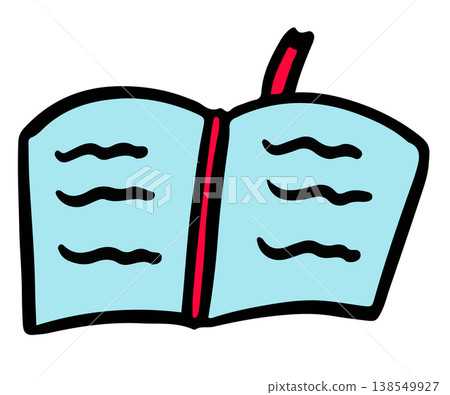 Hand drawn illustration of diary book for back to school, art, painting, sticker, kids and children, leisure time, activity, department store, stationery, drawing, sketching 138549927