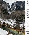 Meteor Falls in Sounkyo during winter 138550036