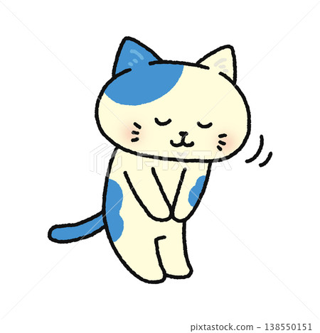A cute cat bowing 138550151