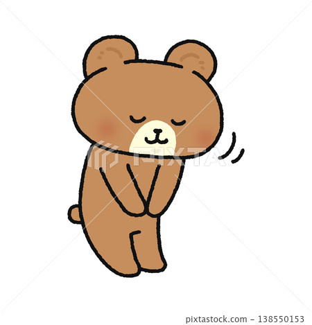 A cute bowing bear A cute bowing bear 138550153