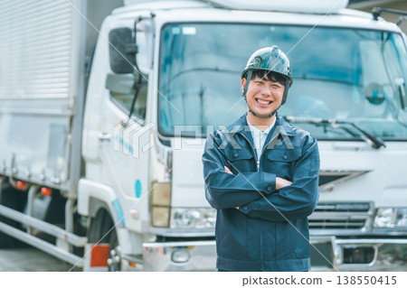 Middle-aged truck driver 138550415