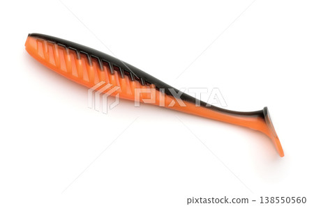 Side view of silicone soft fishing lure Side view of silicone soft fishing lure 138550560