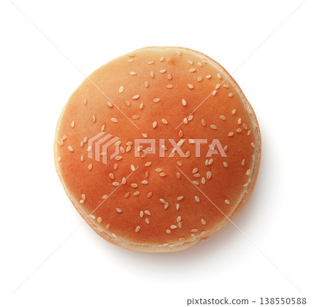 Top view of sesame burger bun 138550588