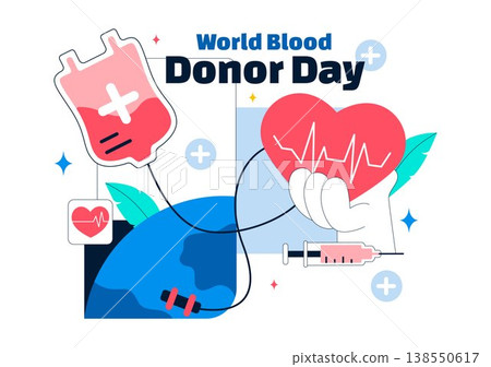 World Blood Donor Day Vector Illustration on June 14 Featuring Human Donating To Help Recipients and Save Lives In Flat Style Background World Blood Donor Day Vector Illustration on June 14 Featuring Human Donating To Help Recipients and Save Lives In Flat Style Background 138550617