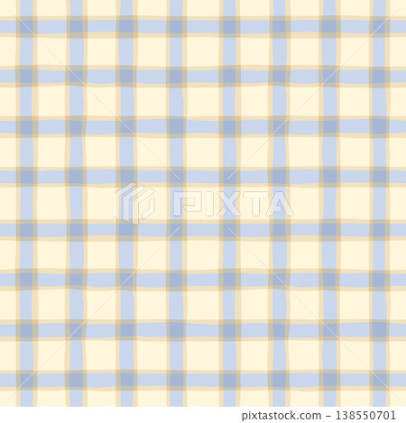 Cottagecore Gingham Plaid Checkered Seamless Pattern in Pastel Light Blue and Buttermilk Colors for Summer Kitchen Tablecloth in Italian Mediterranean Fabric Textile Design Background Cottagecore Gingham Plaid Checkered Seamless Pattern in Pastel Light Blue and Buttermilk Colors for Summer Kitchen Tablecloth in Italian Mediterranean Fabric Textile Design Background 138550701