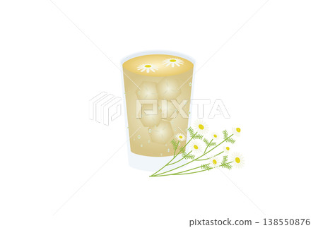 Iced chamomile tea in a chilled glass Iced chamomile tea in a chilled glass 138550876