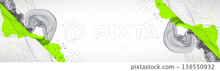 Abstract art wireframe background. Modern science or technology art elements. Surface illustration. Vector. Abstract art wireframe background. Modern science or technology art elements. Surface illustration. Vector. 138550932