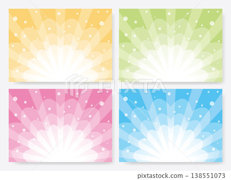 Colorful sunburst background set Colorful sunburst background set 138551073