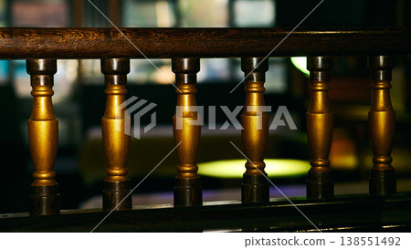 Vintage wooden carved railings, part of the interior 138551492