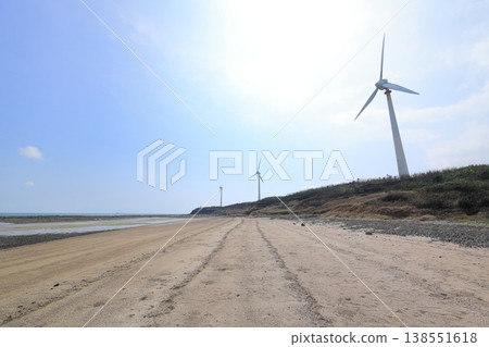 風力發電機 澎湖海岸 白沙 台灣 138551618
