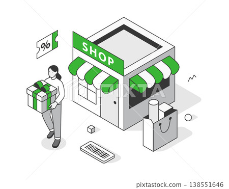 Shop, Isometric 138551646