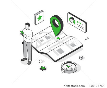 Map, Isometric Map, Isometric 138551768