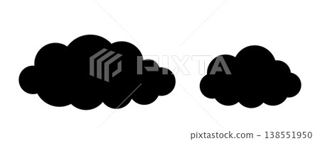 Black cloud icon, weather symbol Black cloud icon, weather symbol 138551950