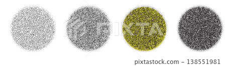 Halftone circle dot pattern, round y2k gradient 138551981