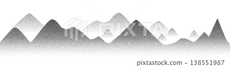 Dot mountain pattern, grain landscape abstract pattern Dot mountain pattern, grain landscape abstract pattern 138551987