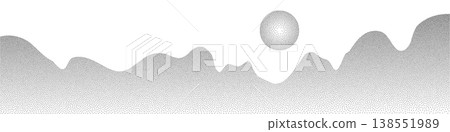Dot mountain pattern, grain landscape abstract pattern Dot mountain pattern, grain landscape abstract pattern 138551989