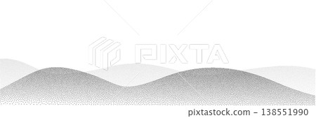 Dot mountain pattern, grain landscape abstract pattern 138551990