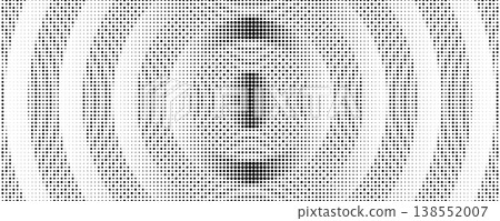 Radial dot halftone pattern. Gradient concentric ripple background, circular grid texture Radial dot halftone pattern. Gradient concentric ripple background, circular grid texture 138552007