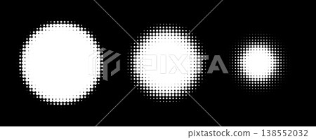 Halftone circle dot pattern, round stipple y2k gradient Halftone circle dot pattern, round stipple y2k gradient 138552032