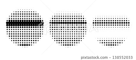 Halftone circle dot pattern, round stipple y2k gradient Halftone circle dot pattern, round stipple y2k gradient 138552033