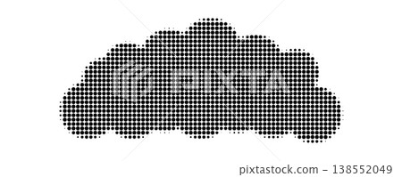 Dot halftone clouds pattern, gradient smoke Dot halftone clouds pattern, gradient smoke 138552049