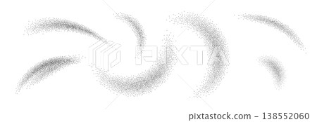 Dot noise brush effect set, grunge spray gradient lines Dot noise brush effect set, grunge spray gradient lines 138552060