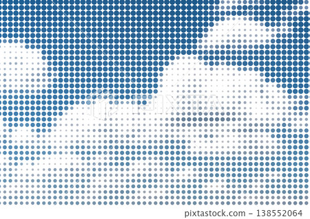 Blue sky halftone pattern. Half tone clouds Blue sky halftone pattern. Half tone clouds 138552064