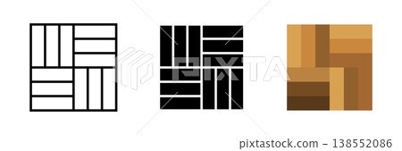 Wood parquet icon, floor tile background Wood parquet icon, floor tile background 138552086