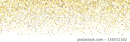 Gold star confetti background, golden sparkle pattern 138552102