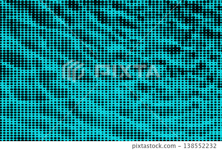 Ocean water halftone pattern, sea wave dot texture 138552232