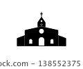 church in illutrator in black and white 138552375