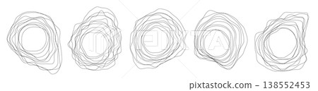 Line round wave icon, concentric linear sound pattern Line round wave icon, concentric linear sound pattern 138552453